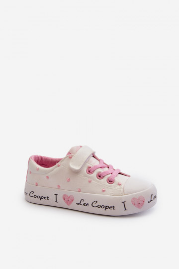 Weiße Kinder-Freizeitschuhe Lee Cooper LCIN-24-02-2159