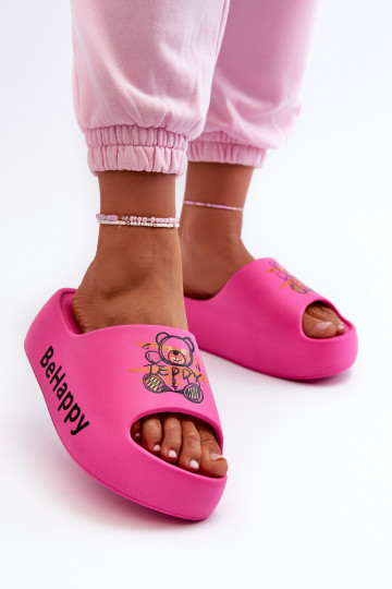 Rosa Damenpantoffeln auf...