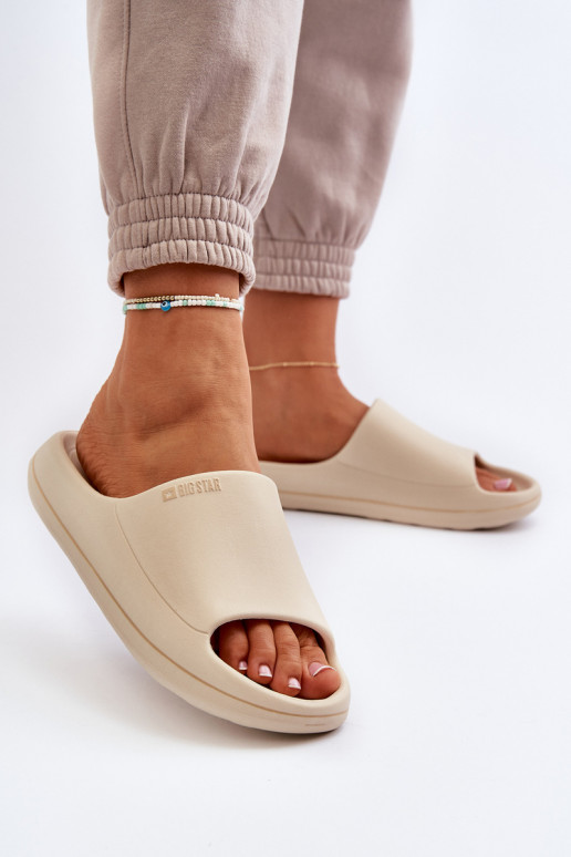 Sandfarbene Damenpantoffeln Big Star Sandfarbene Damenpantoffeln Big Star