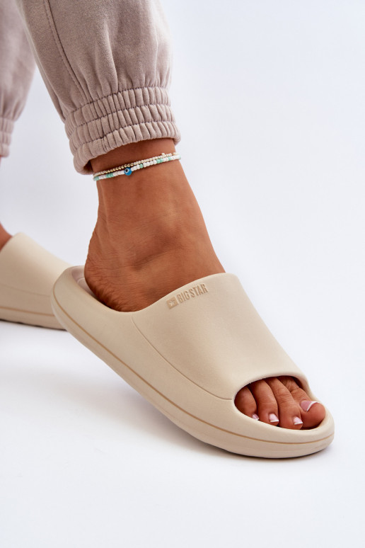 Sandfarbene Damenpantoffeln Big Star Sandfarbene Damenpantoffeln Big Star