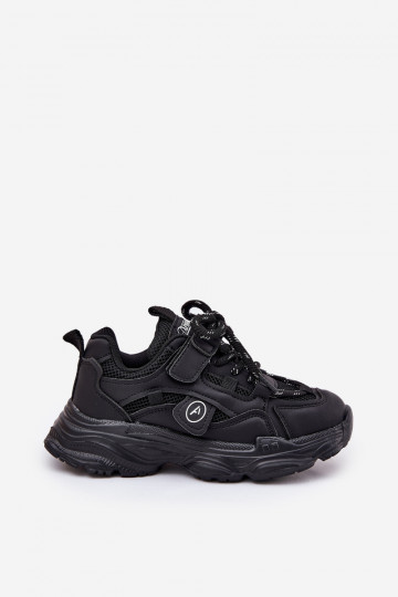 Kinder Sportschuhe mit Plattform in Schwarz 2