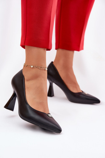 Eleganter Stil Schuhe Ermöglicht Rozszerzanej Szpilce Vinceza 62222 schZuarze Farbe