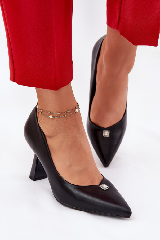 Eleganter Stil Schuhe Ermöglicht Rozszerzanej Szpilce Vinceza 62222 schZuarze Farbe