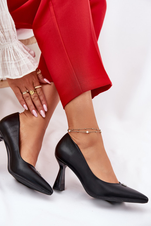 Eleganter Stil Schuhe Ermöglicht Rozszerzanej Szpilce Vinceza 62222 schZuarze Farbe