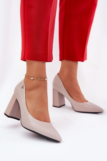 Eleganter Stil Schuhe mit Absätzen Vinceza 62220 graue Farbe