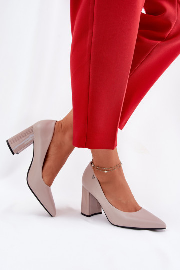 Eleganter Stil Schuhe mit Absätzen Vinceza 62220 graue Farbe 2