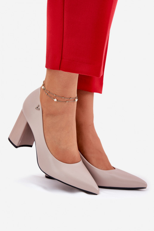 Eleganter Stil Schuhe mit Absätzen Vinceza 62220 graue Farbe Eleganter Stil Schuhe mit Absätzen Vinceza 62220 graue Farbe