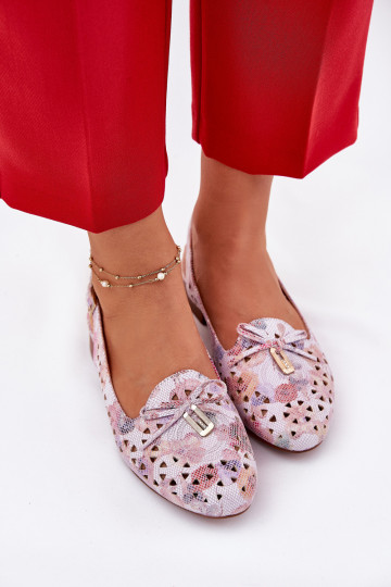 Luftige Ballerinas mit offenem Absatz in Gold 2