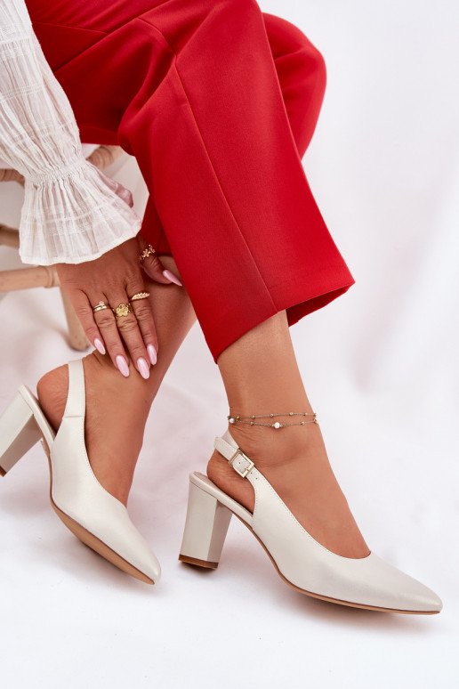 Komfortabel Schuhe mit Absätzen Sergio Leone SK162 Perlmutt Komfortabel Schuhe mit Absätzen Sergio Leone SK162 Perlmutt