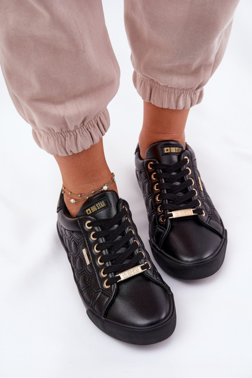 Freizeitschuhe aus Öko-Leder Big Star RR274323 schZuarze Farbe Freizeitschuhe aus Öko-Leder Big Star RR274323 schZuarze Farbe