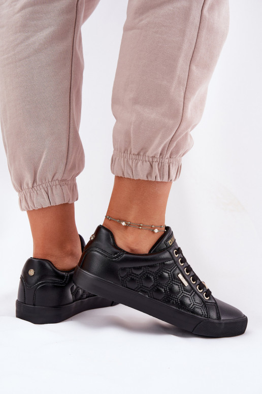 Freizeitschuhe aus Öko-Leder Big Star RR274323 schZuarze Farbe Freizeitschuhe aus Öko-Leder Big Star RR274323 schZuarze Farbe