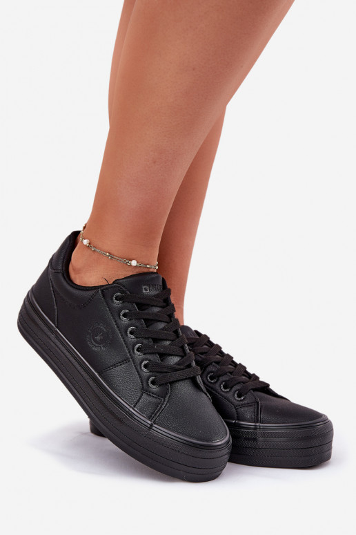 Eko Haut Freizeitschuhe mit einer Plattform Big Star RR274299 schZuarze Farbe Eko Haut Freizeitschuhe mit einer Plattform Big Star RR274299 schZuarze Farbe