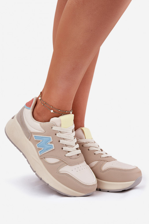 Sneakers Stilvollllschuhe Feminin mit einer Plattform Beige Tenanela Sneakers Stilvollllschuhe Feminin mit einer Plattform Beige Tenanela