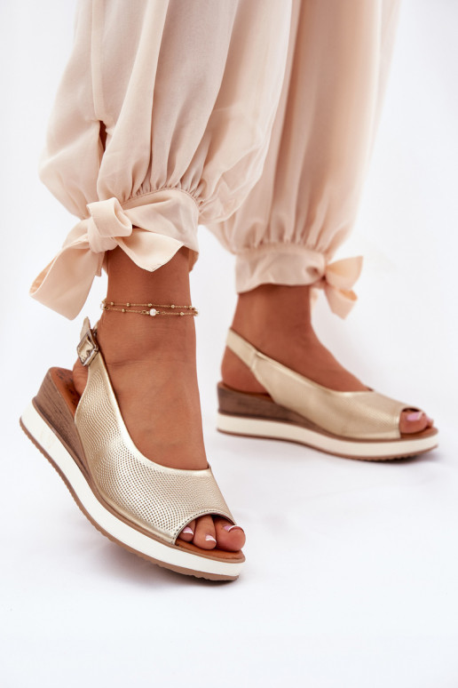 Haut Plateausandalen Artiker 56C2312 goldene Farbe Haut Plateausandalen Artiker 56C2312 goldene Farbe