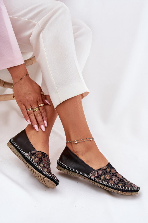 Haut Gemustert Ballerinas Es mussciejka T1929-71 schZuarze Farbe Haut Gemustert Ballerinas Es mussciejka T1929-71 schZuarze Farbe