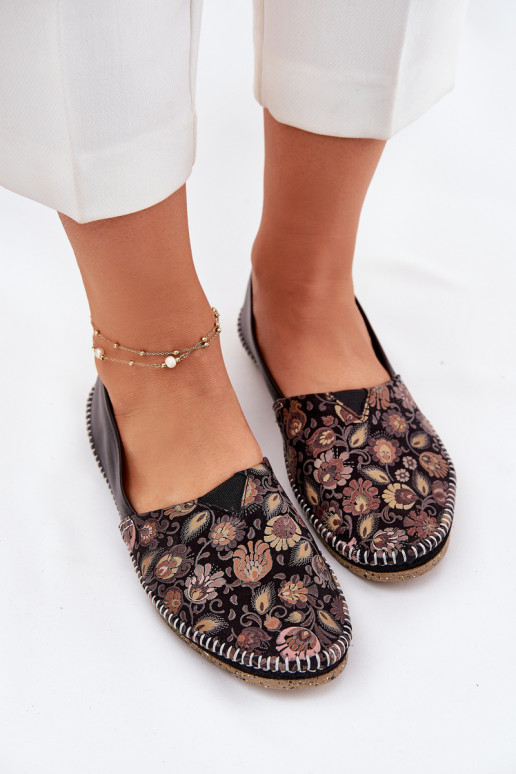 Haut Gemustert Ballerinas Es mussciejka T1929-71 schZuarze Farbe Haut Gemustert Ballerinas Es mussciejka T1929-71 schZuarze Farbe