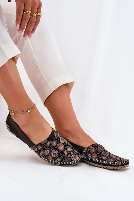 Haut Gemustert Ballerinas Es mussciejka T1929-71 schZuarze Farbe Haut Gemustert Ballerinas Es mussciejka T1929-71 schZuarze Farbe