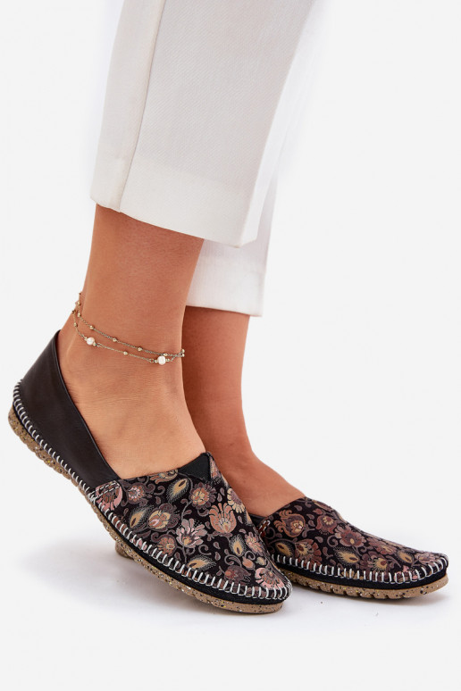 Haut Gemustert Ballerinas Es mussciejka T1929-71 schZuarze Farbe Haut Gemustert Ballerinas Es mussciejka T1929-71 schZuarze Farbe