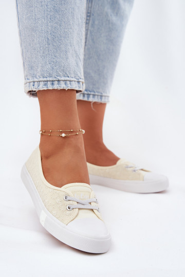 Turnschuhe Freizeitschuhe Z Haftem Lee Cooper LCIN-25-31-3445L Beige