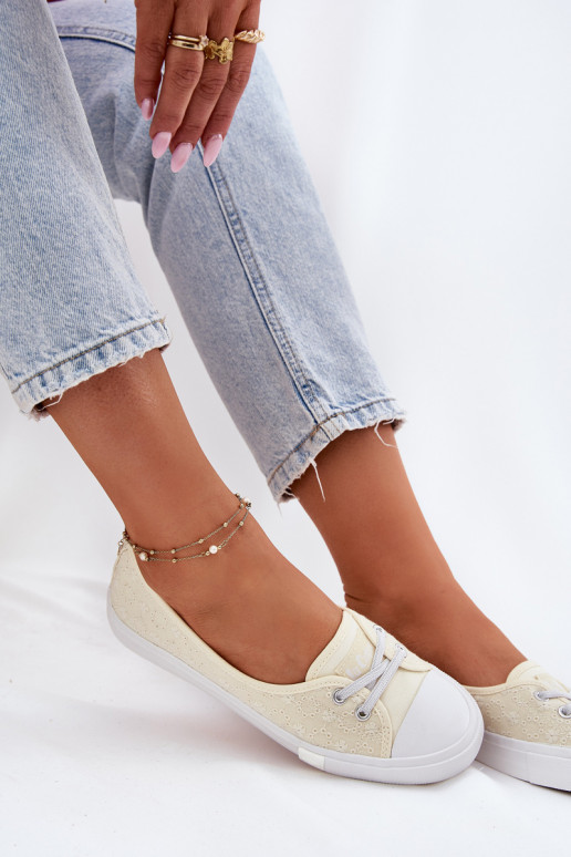 Turnschuhe Freizeitschuhe Z Haftem Lee Cooper LCIN-25-31-3445L Beige