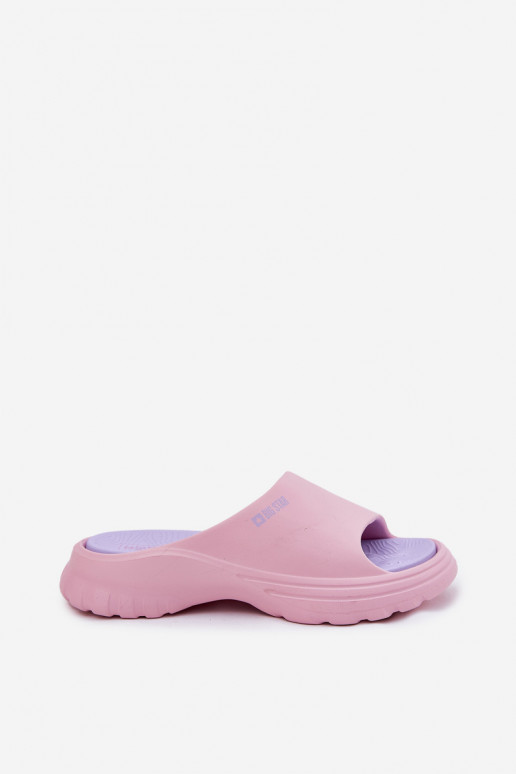 Leichte Hausschuhe Damenhausschuhe Big Star RR274A587 pinke Farbe