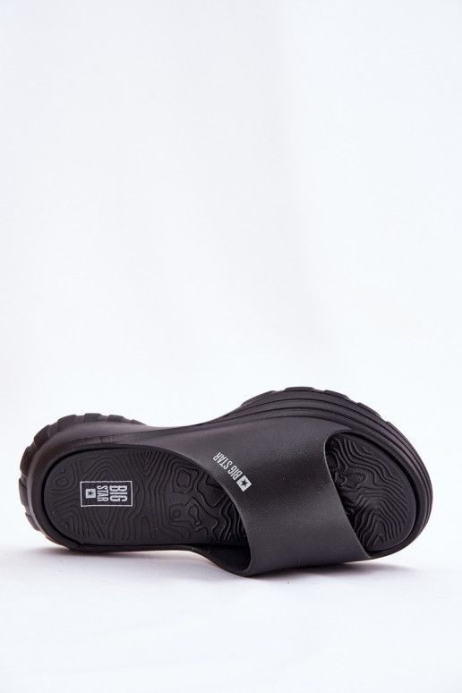 Leichte Hausschuhe Damenhausschuhe Big Star RR274A577 schZuarze Farbe