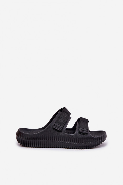 Leichte Hausschuhe Damenhausschuhe Z mit Klebeverschlussami Big Star RR274A527 schZuarze Farbe