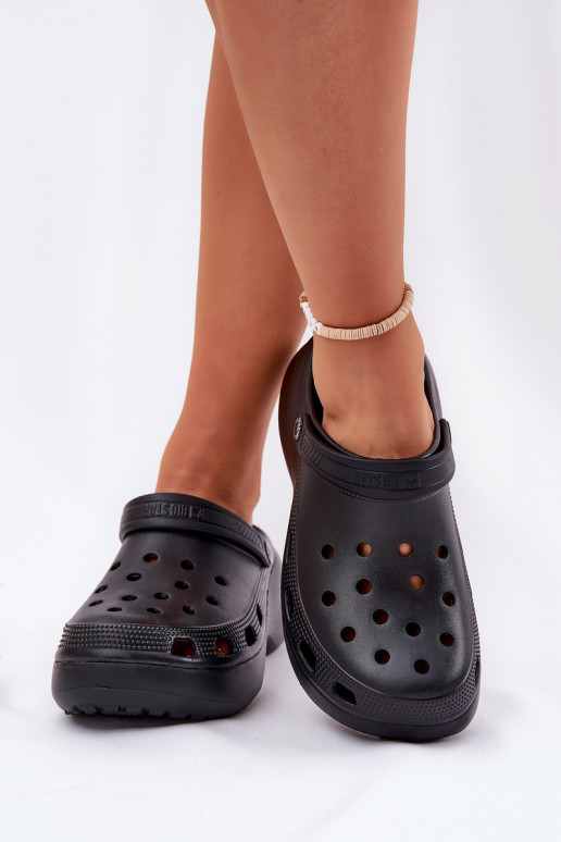 Leichte Hausschuhe Damenhausschuhe mit modischer Es mussssivsohle Big Star RR274A118 schZuarze Farbe