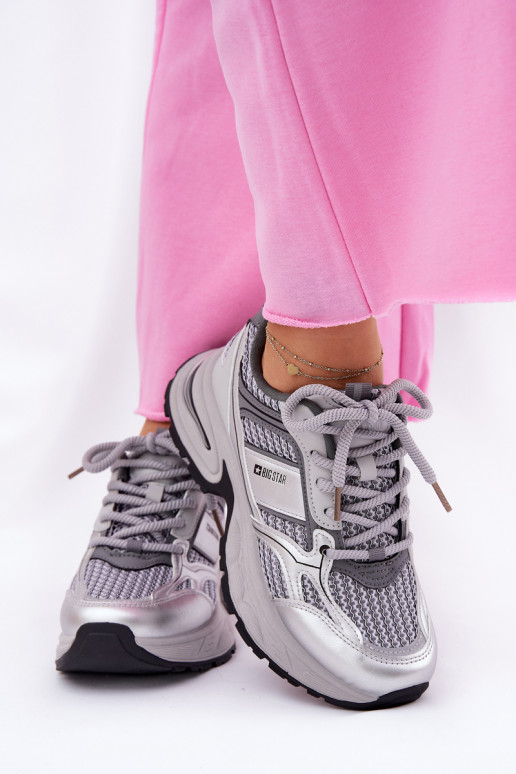 Damen graue Sportschuhe Big Star RR274A193
