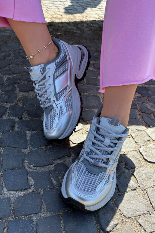 Damen graue Sportschuhe Big Star RR274A193