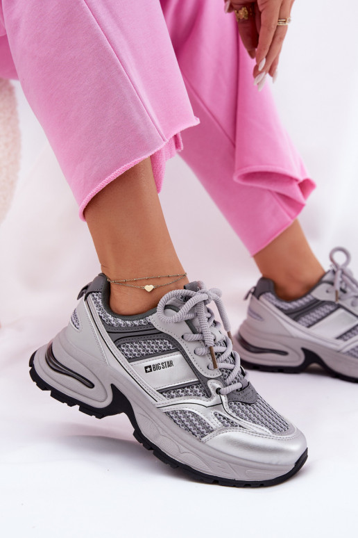 Damen graue Sportschuhe Big Star RR274A193 Damen graue Sportschuhe Big Star RR274A193
