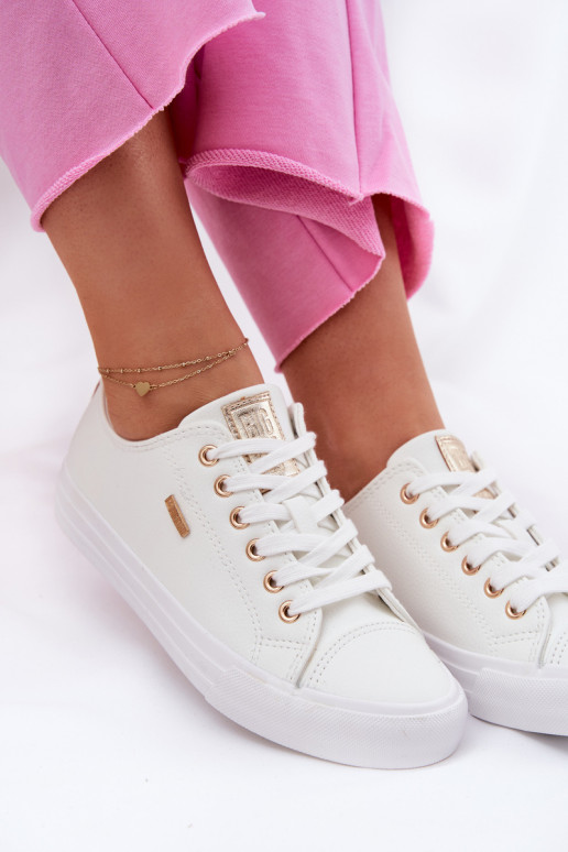 Damen weiße Freizeitschuhe aus Kunstleder Big Star RR274748 Damen weiße Freizeitschuhe aus Kunstleder Big Star RR274748