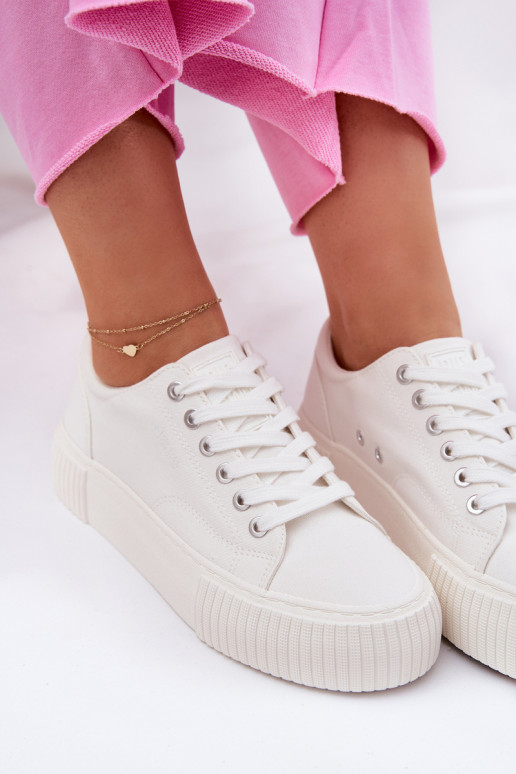 Damen weiße Freizeitschuhe Big Star RR274405