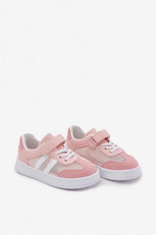 Sneakers Stilvollllschuhe Kindisch mit Klebeverschlüssen pinke Farbe Sepovia