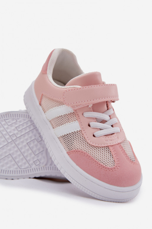 Sneakers Stilvollllschuhe Kindisch mit Klebeverschlüssen pinke Farbe Sepovia