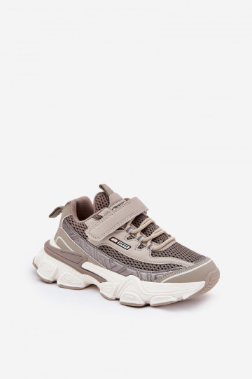 Sneakers Stilvollllschuhe Schuhe Kinder-Sneaker mit Klebeverschlüssen Khaki-Farbe Ronivelle