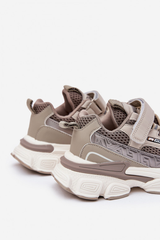 Sneakers Stilvollllschuhe Schuhe Kinder-Sneaker mit Klebeverschlüssen Khaki-Farbe Ronivelle