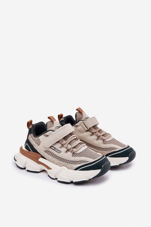 Sneakers Stilvollllschuhe Schuhe Kinder-Sneaker mit Klebeverschlüssen Beige Ronivelle