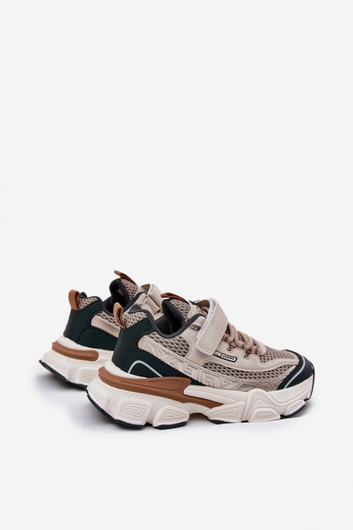 Sneakers Stilvollllschuhe Schuhe Kinder-Sneaker mit Klebeverschlüssen Beige Ronivelle