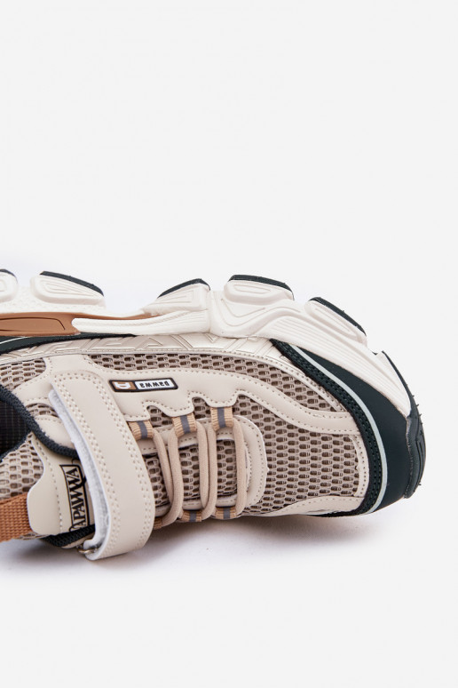 Sneakers Stilvollllschuhe Schuhe Kinder-Sneaker mit Klebeverschlüssen Beige Ronivelle