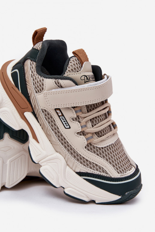 Sneakers Stilvollllschuhe Schuhe Kinder-Sneaker mit Klebeverschlüssen Beige Ronivelle