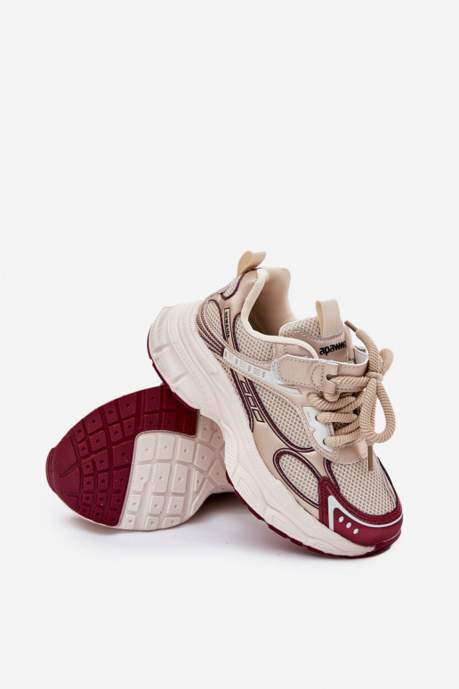 Sneakers Stilvollllschuhe Kindisch Auf dicker Sohle goldene Farbe Xairana