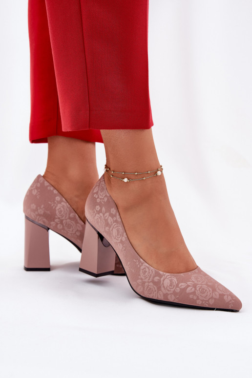 Eleganter Stil Schuhe mit Absätzen IN pinke Farbe Vinceza 62223 pinke Farbe