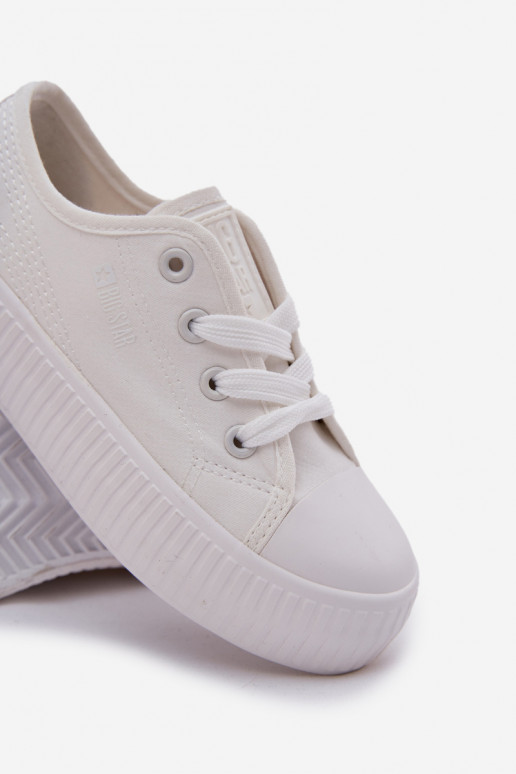 lässige Schuhe Kindisch mit Schnürsenkeln Big Star RR374009 Zueiße Farbe