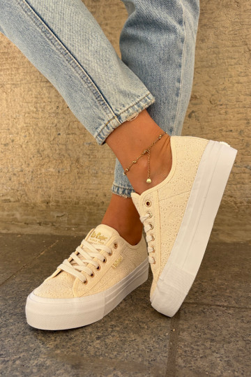 Freizeitschuhe mit Spitze Lee Cooper LCIN-25-31-3440L Beige