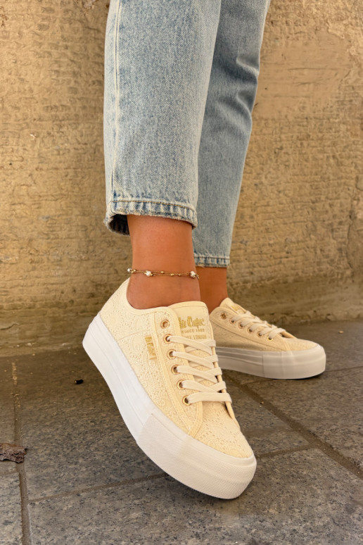 Freizeitschuhe mit Spitze Lee Cooper LCIN-25-31-3440L Beige Freizeitschuhe mit Spitze Lee Cooper LCIN-25-31-3440L Beige