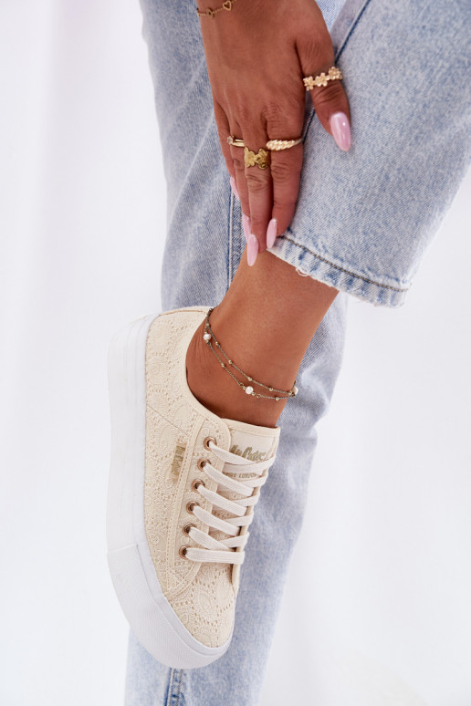 Freizeitschuhe mit Spitze Lee Cooper LCIN-25-31-3440L Beige Freizeitschuhe mit Spitze Lee Cooper LCIN-25-31-3440L Beige