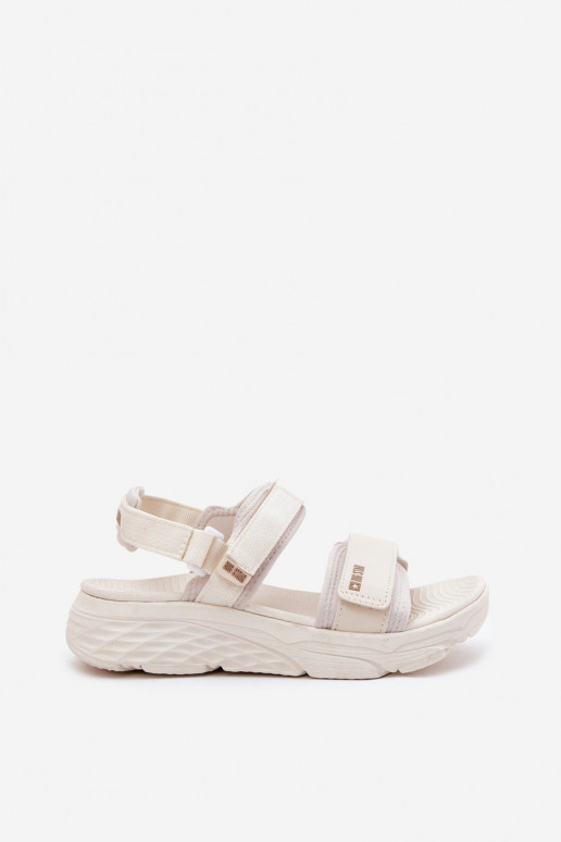 Sportlicher Stil Damensandalen mit einer Plattform Big Star RR274A076 Beige