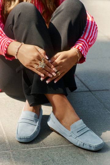 Wildleder-Mokassins Big Star RR274943 in Blau 2