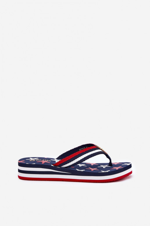 Hausschuhe Hausschuhe Feminin Auf einem Keil Big Star RR274A127 Dunkelblau Hausschuhe Hausschuhe Feminin Auf einem Keil Big Star RR274A127 Dunkelblau